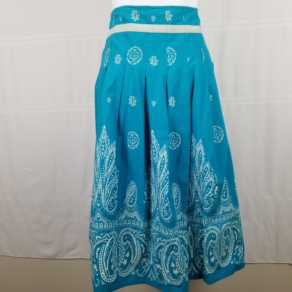 Cotton Express skirt with ribbon and sequins sz M - Picture 2 of 7